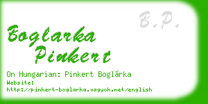 boglarka pinkert business card